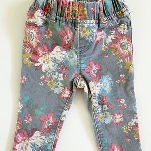 Baby Gap Jean Leggings Floral 12-18 mo